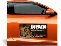 Magnes na samochód auto reklama magnetyczna 60x30 cm drewno opałowe