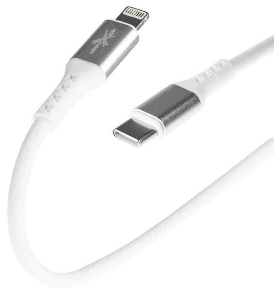 Kabel USB typ-C - iPhone Lightning Ampere eXtremestyle 0.3m biały zdjęcie 1