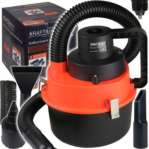 ODKURZACZ SAMOCHODOWY POMPKA 12V 155W 3DYSZE zdjęcie 1