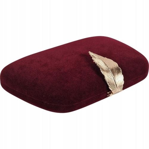 Torebka kopertówka puzderko wizytowa wieczorowa bordowa sylwester na Arena.pl