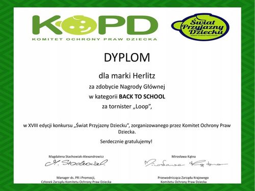 Tornister plecak szkolny Loop Green Rex dinozaur 6-9lat HERLITZ na Arena.pl