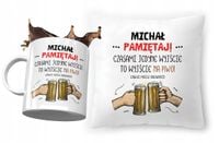 Zestaw Dla Michała Poduszka + Kubek Na Prezent Z Nadrukiem Ze Zdjęciem