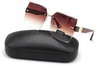 OKULARY PRZECIWSŁONECZNE DAMSKIE CIENIOWANE ETUI