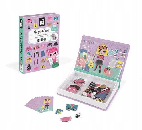 Układanka magnetyczna Magnetibook Kostiumy Dziewczynka dla dzieci 3+, Janod na Arena.pl