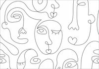 FOTOTAPETA linie pasy szkic ryswany na wymiar