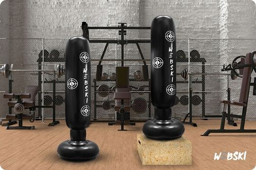 WOLNO-STOJĄCY BOKSERSKI WOREK TRENINGOWY DMUCHANY DLA DZIECI 165CM na Arena.pl