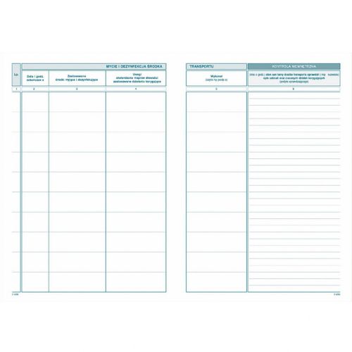 DRUK H91-3  REJESTR MYCIA I DEZYNFEKCJI KOM.ŁADUNKOWEJ 5906858011821 na Arena.pl