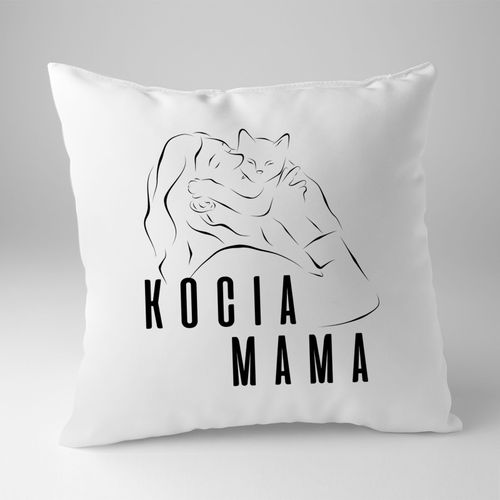 Kocia mama - poduszka z nadrukiem na Arena.pl