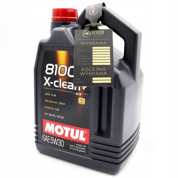 MOTUL 8100 x-clean+ C3 5W30 5L zdjęcie 4
