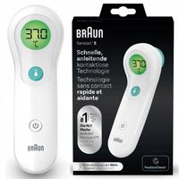 TERMOMETR BEZDOTYKOWY DLA DZIECI NIEMOWLĄT BRAUN BNT300 WSKAŹNIK GORĄCZKI