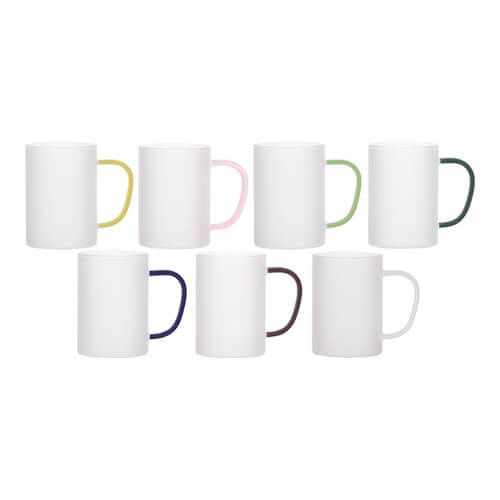 Szklanka 360 ml szroniona z zielonym uszkiem do sublimacji na Arena.pl