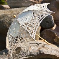 KITTY ECRU parasolka koronkowa dla dziewczynki