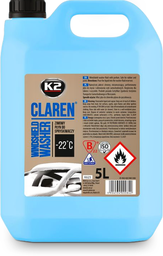 PŁYN DO SPRYSKIWACZY ZIMOWY 5L K2 CLAREN 5000ML gotowy do użycia -22C na Arena.pl