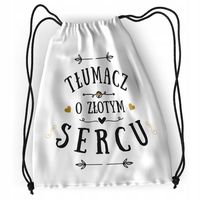 Plecak Sportowy Szkolny Tłumacza Worek Torba Z Nadrukiem Ze Zdjęciem