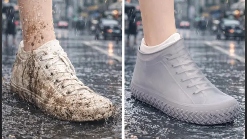 Silikonowe ochraniacze na buty wodoodporne nakładki przeciwdeszczowe guma l na Arena.pl