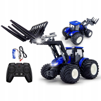 ZDALNIE STEROWANY TRAKTOR CIĄGNIK Z TUREM RC NA PILOTA ŚWIATŁA LED BL