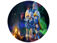 Opłatek na tort Smerfy