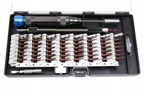 ZESTAW PRECYZYJNYCH ŚRUBOKRĘTÓW 60W1 BITY WKRĘTAK TORX MAGNETYCZNE MAGNES na Arena.pl