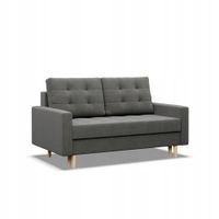 ADAMS Sofa ELMA z funkcją spania ze sprężynami bonell - ciemny szary