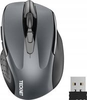 Mysz bezprzewodowa 2.4G ergonomiczna 6 przycisków 2600 DPI szara