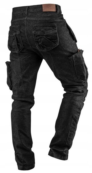 NEO Spodnie robocze JEANS elastan DENIM czarne M zdjęcie 5