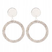 Piękne kolczyki koła srebrne cyrkonie