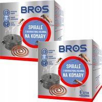 2x SPIRALE NA KOMARY ODSTRASZACZ ZE STALOWĄ OSŁONKĄ DEKORACYJNE BROS