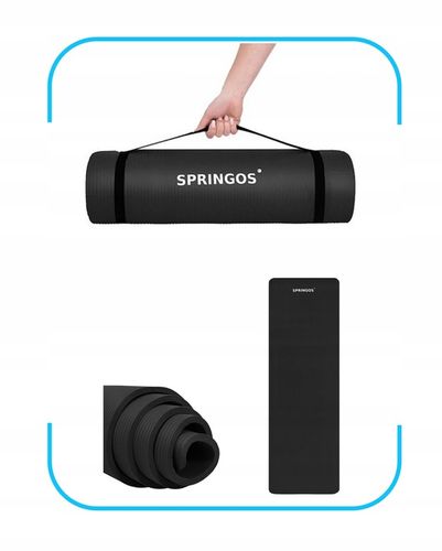 MATA DO JOGI GRUBA ANTYPOŚLIZGOWA DO ĆWICZEŃ PILATESU WYTRZYMAŁA YOGA 180cm na Arena.pl