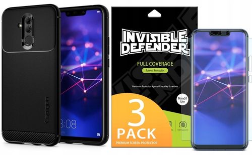 ETUI MATE 20 LITE SPIGEN RUGGED ARMOR + 3X FOLIA na Arena.pl