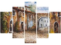 105CM 150CM OBRAZ 5 ELEM UROKLIWA ULICZKA DRUK