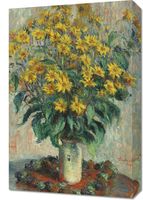 Obraz 40x60cm Jerusalem Artichoke Flowers, Monet Vintage