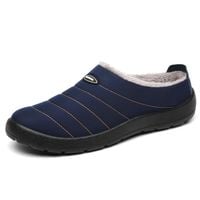 Kapcie Damskie Zimowe Ocieplane Futrem Wodoodporne Granatowe Rozmiar 37