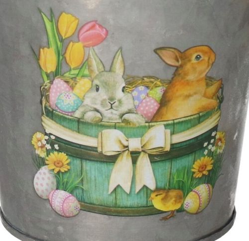 DONICZKA OSŁONKA METALOWA Z ZAJĄCZKIEM DONICZKA DO STROIKA na Arena.pl