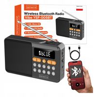 Mini Radio FM Bluetooth Przenośne na Baterie Kuchenne Głośnik