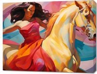 Obraz 90x70cm Taniec na Wietrznym Koniu