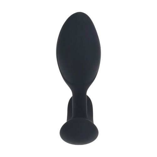 Remote Control Vibrating Liquid Silicone Anal Plug - Black na Arena.pl