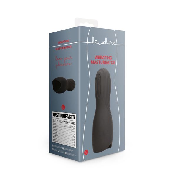 Vibrating Masturbator Sleeve - Licorice Black zdjęcie 8