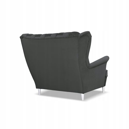 Sofa uszak Carol grafit skandynawska kanapa 2-os. sprężynach na Arena.pl