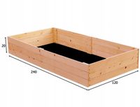 WARZYWNIAK ZIELNIK INSPEKT SKRZYNIA DREWNIANY 240x120x20 IMPREGNOWANY