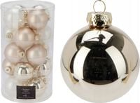 Bombki choinkowe szampańskie i perłowe szklane 20 szt zestaw dekoracje