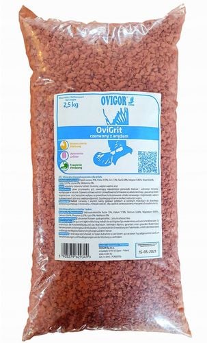 Ovigrit grit czerwony z anyżem dla gołębi Ovigor na Arena.pl