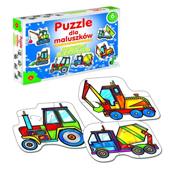 ALEXANDER Puzzle dla maluszków - maszyny budowlane zdjęcie 1