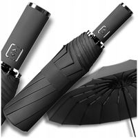 Automatyczna Składana Parasolka Parasol Włókno Pokrowiec Czarny