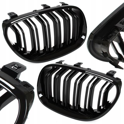 Grill Atrapa Nerki Pakiet Kratka Połysk Czarna do BMW E60 E61 M na Arena.pl
