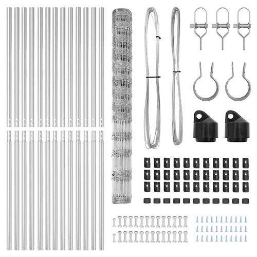 Ogrodzenie pastwiskowe Srebrny 25 x 1.5 m Stal galwanizowana na Arena.pl