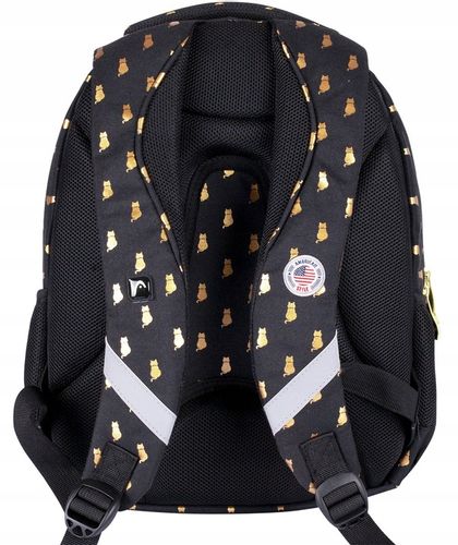 PLECAK TORNISTER SZKOLNY Z KOTKIEM KOT CZARNY ZŁOTY GOLDEN KITTY na Arena.pl