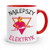 Kubek Czerwony Dla Elektryka Najlepszy Elektryk Z Nadrukiem Ze Zdjęciem