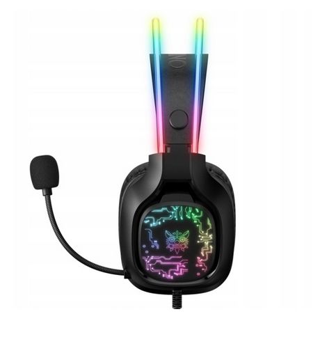 ONIKUMA SŁUCHAWKI GAMINGOWE X22 DLA GRACZY DO GRANIA Z MIKROFONEM RGB LED zdjęcie 4