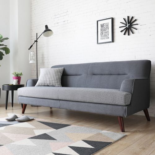 Sofa tapicerowana Cory szara na Arena.pl