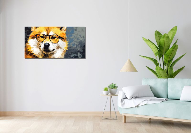 Obraz 100x50cm Intelektualny Psiak zdjęcie 2